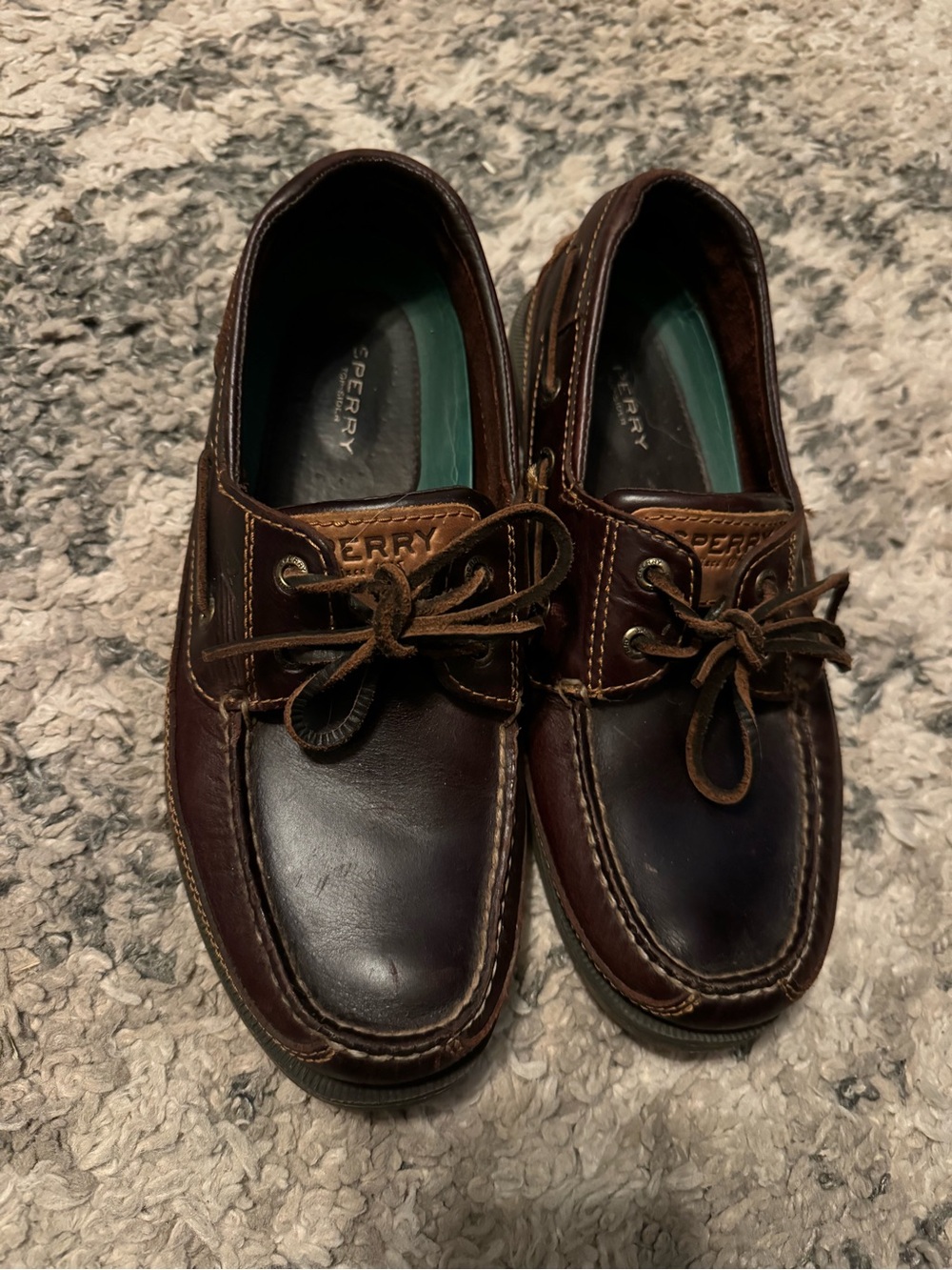 Sperry mako Men’s 9.5 Brown Leather Boat Shoes